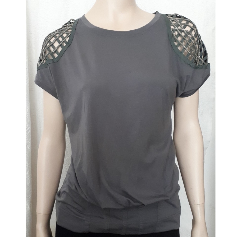 Olive & Oak | Top with Embellished Shoulder Detail
